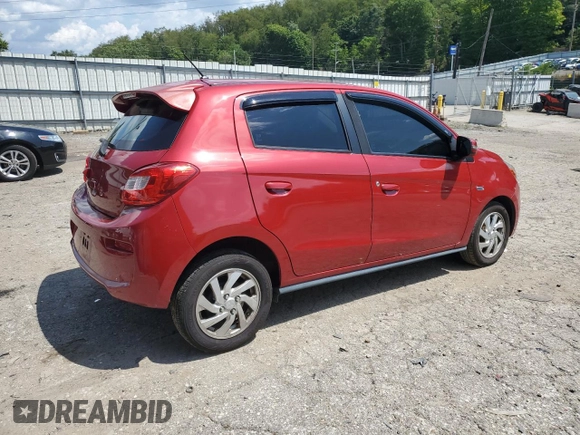 2018 Mitsubishi Mirage SE with VIN ML32A4HJ4JH005329, listed as a Copart auction lot 46583765 with 82,883 mi miles and Salvage title. Bid and sale history available at DreamBid. Image 3.