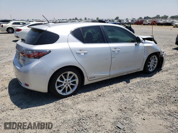 2012 Lexus CT 200h with VIN JTHKD5BH8C2095881, listed as a Copart auction lot 64307165 with 164,999 mi miles and Salvage title. Bid and sale history available at DreamBid. Image 3.