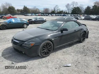 2005 BMW 6 Series 645Ci with VIN WBAEK73495B326329, listed as a Copart auction lot 49733315 with 0 mi miles and Salvage Title. Bid and sale history available at carsss.com. Image 1.