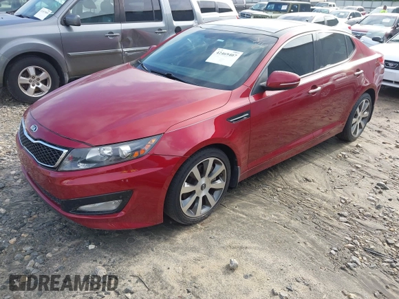 2013 Kia Optima SX with VIN 5XXGR4A63DG109605, listed as a IAAI auction lot 42469407 with 180,162 mi miles and . Bid and sale history available at DreamBid. Image 2.