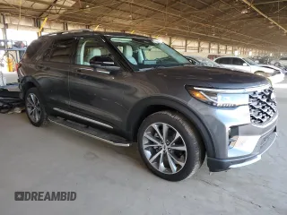 2025 Ford Explorer Platinum with VIN 1FMWK8HC8SGA15336, listed as a Copart auction lot 86760074 with 3,015 mi miles and Salvage title. Bid and sale history available at DreamBid. Image 4.