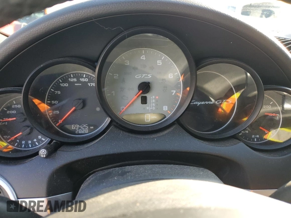 2014 Porsche Cayenne GTS with VIN WP1AD2A24ELA78001, listed as a Copart auction lot 44454895 with 69,425 mi miles and Salvage title. Bid and sale history available at DreamBid. Image 9.