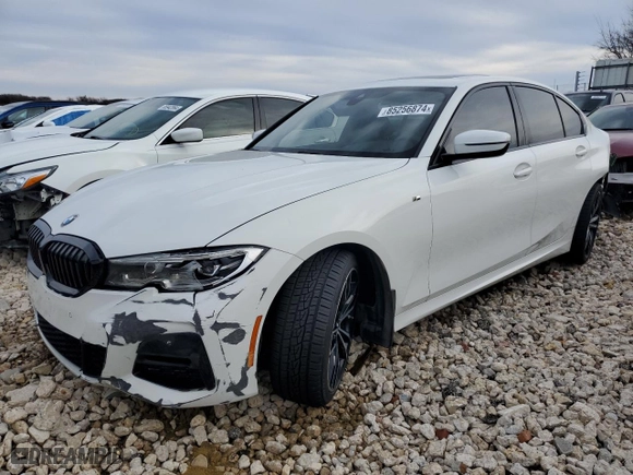 2020 BMW 3 Series 330i with VIN WBA5R1C07LFH41034, listed as a Copart auction lot 85256874 with 64,774 mi miles and Salvage Title. Bid and sale history available at carsss.com. Image 1.