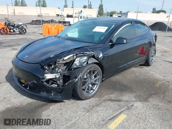 2022 Tesla Model 3 Long Range with VIN 5YJ3E1EB6NF233131, listed as a IAAI auction lot 41819409 with 38,308 mi miles and . Bid and sale history available at DreamBid. Image 19.