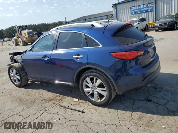 2015 Infiniti QX70 z VIN JN8CS1MU2FM380734, wystawiony jako Copart lot #76012944 z przebiegiem 173 813 mil mil oraz Szkoda całkowita • Salvage title. Historia ofert i sprzedaży dostępna na DreamBid. Obrazek 2.