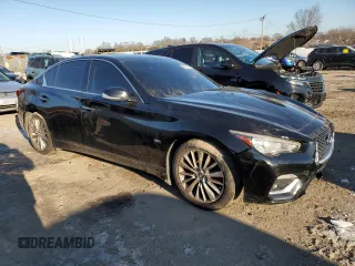 2018 Infiniti Q50 3.0t LUXE with VIN JN1EV7AR9JM432127, listed as a Copart auction lot 87261304 with Not Provided miles and Salvage Title. Bid and sale history available at carsss.com. Image 4.