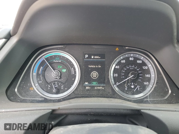 2021 Hyundai Sonata Hybrid Blue with VIN KMHL24JJ8MA035371, listed as a Copart auction lot 67689393 with 61,447 mi miles. Bid and sale history available at carsss.com. Image 9.