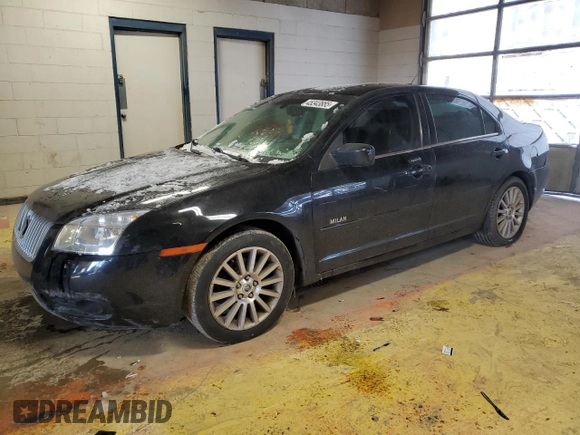 2008 Mercury Milan Premier with VIN 3MEHM08188R662665, listed as a Copart auction lot 45343885 with 248,477 mi miles and Salvage title. Bid and sale history available at DreamBid. Image 1.