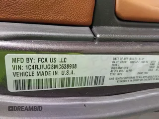 2021 Jeep Grand Cherokee Summit z VIN 1C4RJFJG8MC638908, wystawiony jako IAAI lot #42445313 z przebiegiem 18 638 mil mil oraz . Historia ofert i sprzedaży dostępna na DreamBid. Obrazek 9.