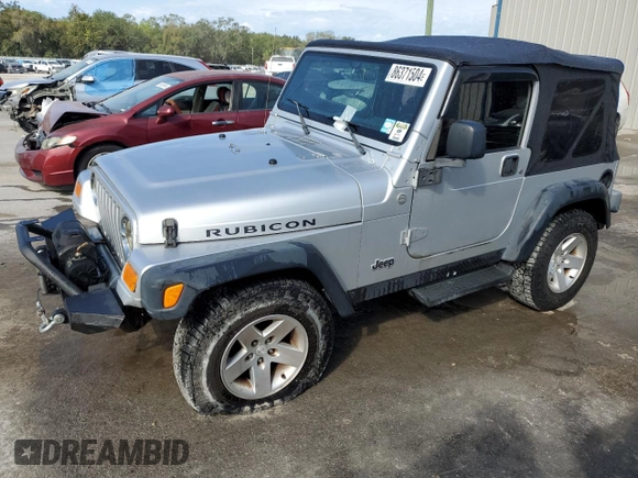 2005 Jeep Wrangler Rubicon with VIN 1J4FA69S75P383071, listed as a Copart auction lot 86371504 with 92,951 mi miles and Salvage Title. Bid and sale history available at carsss.com. Image 1.