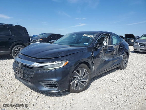 2019 Honda Insight Touring with VIN 19XZE4F93KE022378, listed as a Copart auction lot 47060595 with 36,180 mi miles and Salvage Title. Bid and sale history available at carsss.com. Image 1.