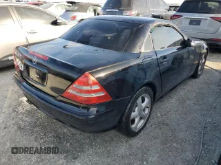 2001 Mercedes-Benz SLK-Class with VIN WDBKK65F51F217396, listed as a Copart auction lot 74339214 with 56,281 mi miles and Salvage Title. Bid and sale history available at carsss.com. Image 3.