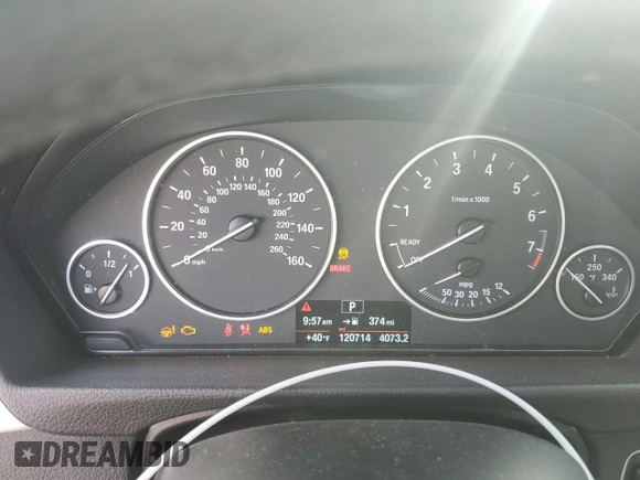 2016 BMW 3 Series 320i xDrive with VIN WBA8E5G54GNT40975, listed as a Copart auction lot 49714215 with 120,714 mi miles and Salvage Title. Bid and sale history available at carsss.com. Image 9.