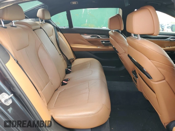 2017 BMW 7 Series 740i with VIN WBA7E2C53HG739365, listed as a Copart auction lot 58234325 with Not provided miles and Salvage title. Bid and sale history available at DreamBid. Image 10.