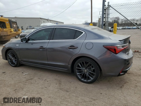 2020 Acura ILX w/Premium/A-SPEC Pkg with VIN 19UDE2F82LA008645, listed as a Copart auction lot 48473335 with 122,544 mi miles and Salvage Title. Bid and sale history available at carsss.com. Image 2.