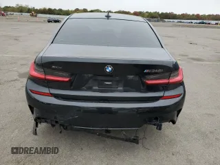 2021 BMW 3 Series M340i xDrive with VIN 3MW5U9J02M8B63206, listed as a Copart auction lot 75713254 with 33,876 mi miles and Salvage Title. Bid and sale history available at carsss.com. Image 6.