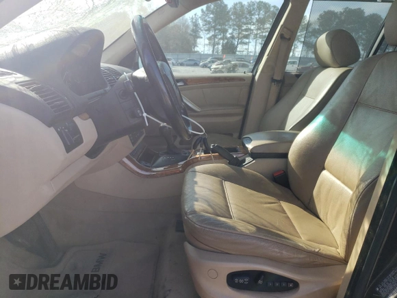 2003 BMW X5 3.0i with VIN 5UXFA53523LV97651, listed as a Copart auction lot 50565265 with 176,188 mi miles and Salvage Title. Bid and sale history available at carsss.com. Image 7.