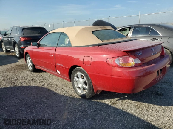 2003 Toyota Solara SE with VIN 2T1FF28P63C605477, listed as a Copart auction lot 74518224 with Not Provided miles and Non Repairable. Bid and sale history available at carsss.com. Image 2.