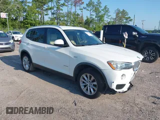 2017 BMW X3 sDrive28i with VIN 5UXWZ7C58H0U45483, listed as a IAAI auction lot 40055310 with 1 mi miles. Bid and sale history available at carsss.com. Image 1.