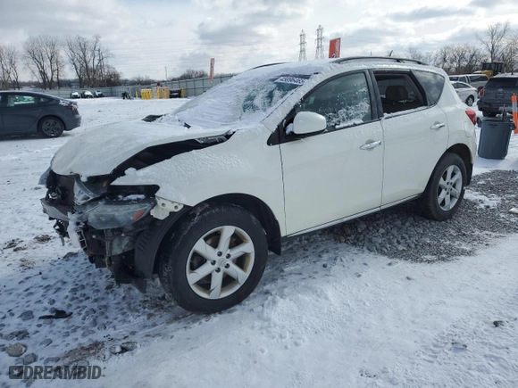 2010 Nissan Murano LE with VIN JN8AZ1MW8AW134658, listed as a Copart auction lot 45896465 with 137,943 mi miles and Salvage Title. Bid and sale history available at carsss.com. Image 1.