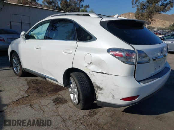 2011 Lexus RX 350 with VIN JTJZK1BAXB2005451, listed as a IAAI auction lot 41218592 with 185,801 mi miles. Bid and sale history available at carsss.com. Image 3.