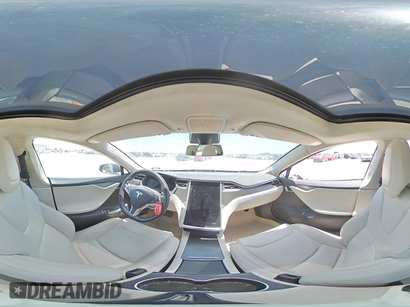 2017 Tesla Model S 100D with VIN 5YJSA1E25HF220902, listed as a Copart auction lot 56442684 with 83,297 mi miles and Salvage title. Bid and sale history available at DreamBid. Image 13.