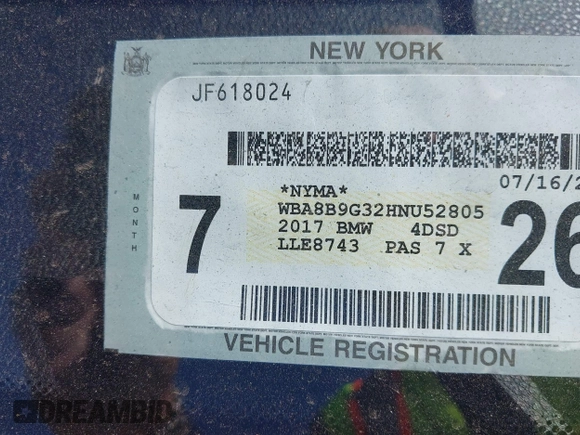 2017 BMW 3 Series 330i with VIN WBA8B9G32HNU52805, listed as a IAAI auction lot 42139448 with 136,333 mi miles. Bid and sale history available at carsss.com. Image 13.