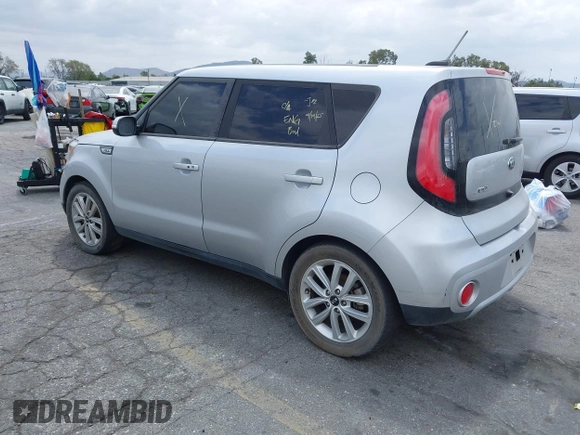 2018 Kia Soul + with VIN KNDJP3A55J7610187, listed as a IAAI auction lot 42121752 with 65,204 mi miles. Bid and sale history available at carsss.com. Image 3.