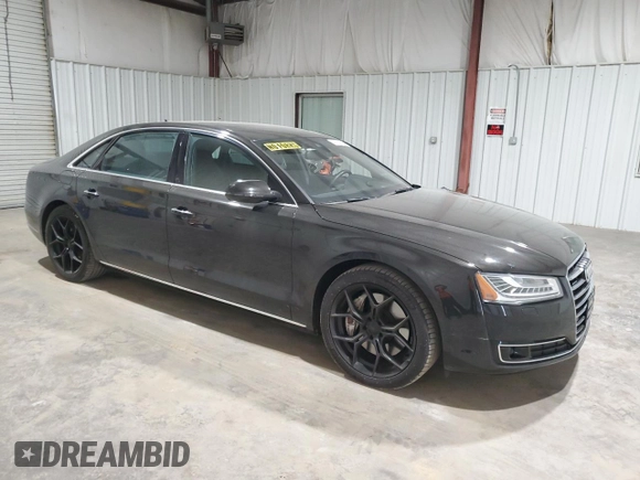 2015 Audi A8 L 3.0T with VIN WAU3GAFD2FN009638, listed as a Copart auction lot 49064565 with 58,800 mi miles and Salvage Title. Bid and sale history available at carsss.com. Image 4.