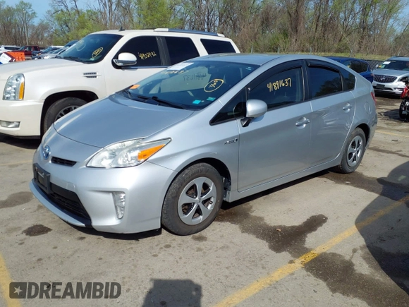 2012 Toyota Prius One with VIN JTDKN3DU2C0334107, listed as a IAAI auction lot 41891637 with 173,469 mi miles. Bid and sale history available at carsss.com. Image 2.