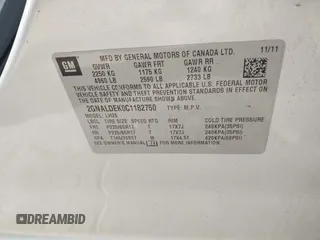 2012 Chevrolet Equinox LT w/1LT with VIN 2GNALDEK0C1182750, listed as a IAAI auction lot 41991006 with 155,221 mi miles. Bid and sale history available at carsss.com. Image 9.