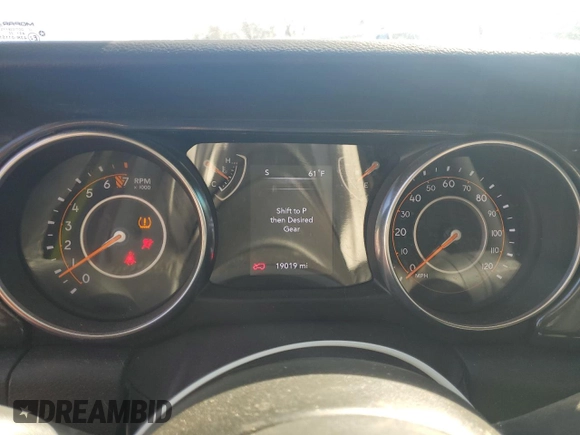 2022 Jeep Wrangler Unlimited Sport with VIN 1C4HJXDG0NW200459, listed as a Copart auction lot 42191825 with 19,019 mi miles and Salvage Title. Bid and sale history available at DreamBid. Image 9.