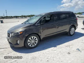 2015 Kia Sedona EX with VIN KNDMC5C1XF6023060, listed as a Copart auction lot 49686625 with 21,942 mi miles and Salvage Title. Bid and sale history available at carsss.com. Image 1.
