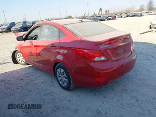 2016 Hyundai Accent SE with VIN KMHCT4AE8GU092687, listed as a IAAI auction lot 41775710 with 97,608 mi miles. Bid and sale history available at carsss.com. Image 3.