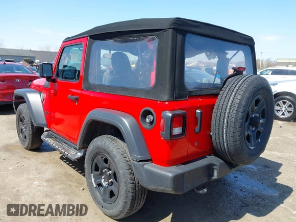 2024 Jeep Wrangler Sport S with VIN 1C4PJXAG7RW304498, listed as a IAAI auction lot 41962812 with 9,457 mi miles and . Bid and sale history available at DreamBid. Image 3.