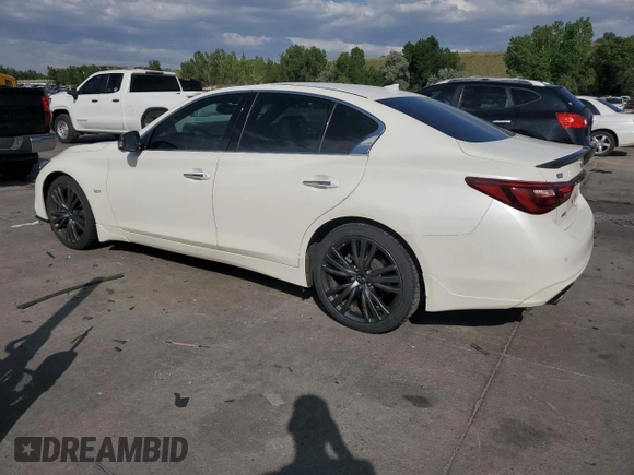 2020 Infiniti Q50 Luxe with VIN JN1EV7ARXLM254294, listed as a Copart auction lot 61596615 with 54,096 mi miles and Salvage title. Bid and sale history available at DreamBid. Image 2.