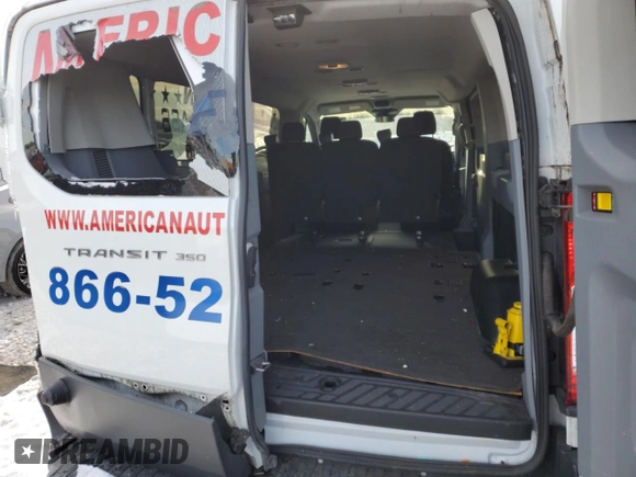 2017 Ford Transit XL with VIN 1FBZX2YM6HKA63355, listed as a Copart auction lot 89091005 with 120,043 mi miles and Salvage Title. Bid and sale history available at DreamBid. Image 10.