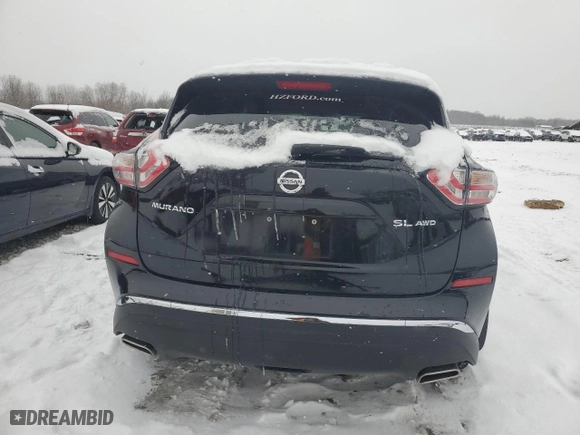 2015 Nissan Murano SV with VIN 5N1AZ2MH9FN278148, listed as a Copart auction lot 87742115 with 56,575 mi miles and Salvage Title. Bid and sale history available at carsss.com. Image 6.