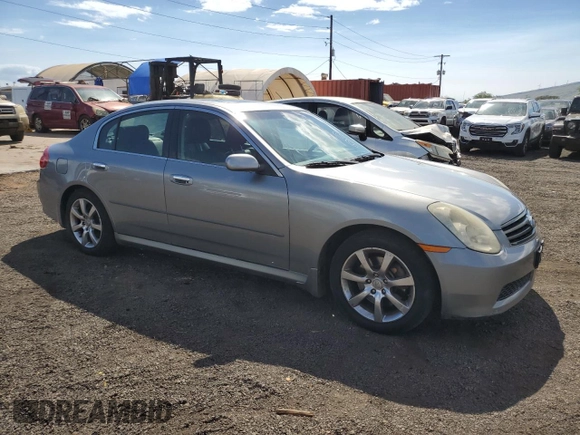 2006 Infiniti G35 with VIN JNKCV51E66M505949, listed as a Copart auction lot 46872725 with 150,243 mi miles and Salvage Title. Bid and sale history available at DreamBid. Image 4.