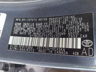 2016 Toyota Corolla L z VIN 2T1BURHE7GC743157, wystawiony jako IAAI lot #42326013 z przebiegiem 108 961 mil mil oraz . Historia ofert i sprzedaży dostępna na DreamBid. Obrazek 9.