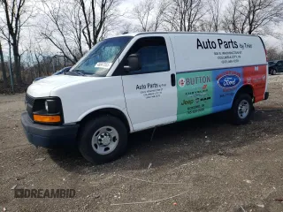 2013 Chevrolet Express Cargo Van with VIN 1GCWGFFA8D1129290, listed as a Copart auction lot 46047065 with 297,362 mi miles and Clean Title. Bid and sale history available at carsss.com. Image 1.