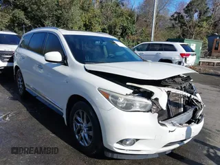 2015 Infiniti QX60 with VIN 5N1AL0MN8FC556612, listed as a IAAI auction lot 40869573 with 147,650 mi miles. Bid and sale history available at carsss.com. Image 1.