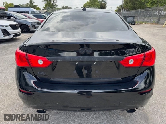 2017 Infiniti Q50 Premium with VIN JN1EV7AR8HM835199, listed as a Copart auction lot 63226895 with 46,714 mi miles and Salvage title. Bid and sale history available at DreamBid. Image 6.