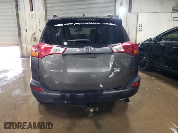2014 Toyota RAV4 XLE with VIN 2T3RFREV1EW196953, listed as a Copart auction lot 46831595 with 0 mi miles and Salvage Title. Bid and sale history available at carsss.com. Image 6.