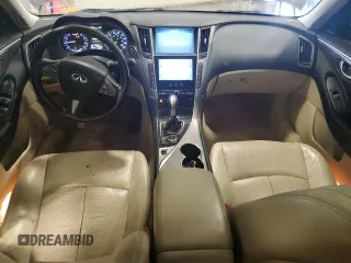 2014 Infiniti Q50 Hybrid Sport with VIN JN1AV7AR9EM702123, listed as a Copart auction lot 50310765 with 134,433 mi miles and Salvage Title. Bid and sale history available at DreamBid. Image 8.