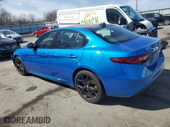 2020 Alfa Romeo Giulia Ti z VIN ZARFANBN0L7633662, wystawiony jako Copart lot #49738675 z przebiegiem 37 698 mil mil oraz Szkody całkowita. Historia ofert i sprzedaży dostępna na DreamBid. Obrazek 2.