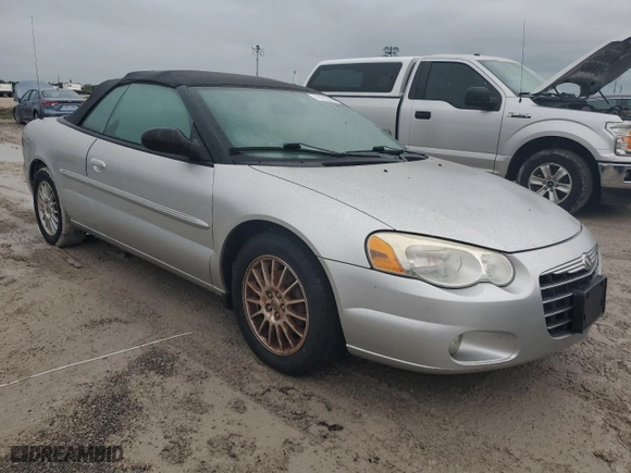 2004 Chrysler Sebring LXi with VIN 1C3EL55R14N117746, listed as a Copart auction lot 75170344 with 0 mi miles and Salvage Title. Bid and sale history available at carsss.com. Image 4.
