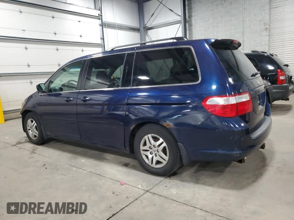 2005 Honda Odyssey EX-L with VIN 5FNRL38625B024415, listed as a Copart auction lot 52380955 with 182,660 mi miles and Salvage Title. Bid and sale history available at carsss.com. Image 2.