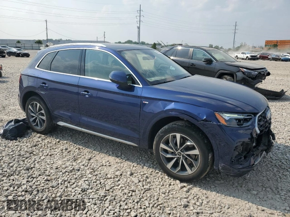 2022 Audi Q5 S line Premium with VIN WA1GAAFY6N2071689, listed as a Copart auction lot 59636025 with 19,969 mi miles and Salvage title. Bid and sale history available at DreamBid. Image 4.