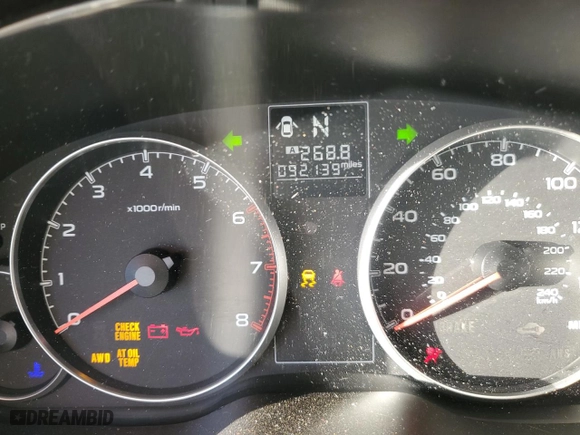 2013 Subaru Outback 2.5i Premium with VIN 4S4BRCCC4D3276283, listed as a Copart auction lot 50560615 with 92,139 mi miles and Salvage Title. Bid and sale history available at carsss.com. Image 9.